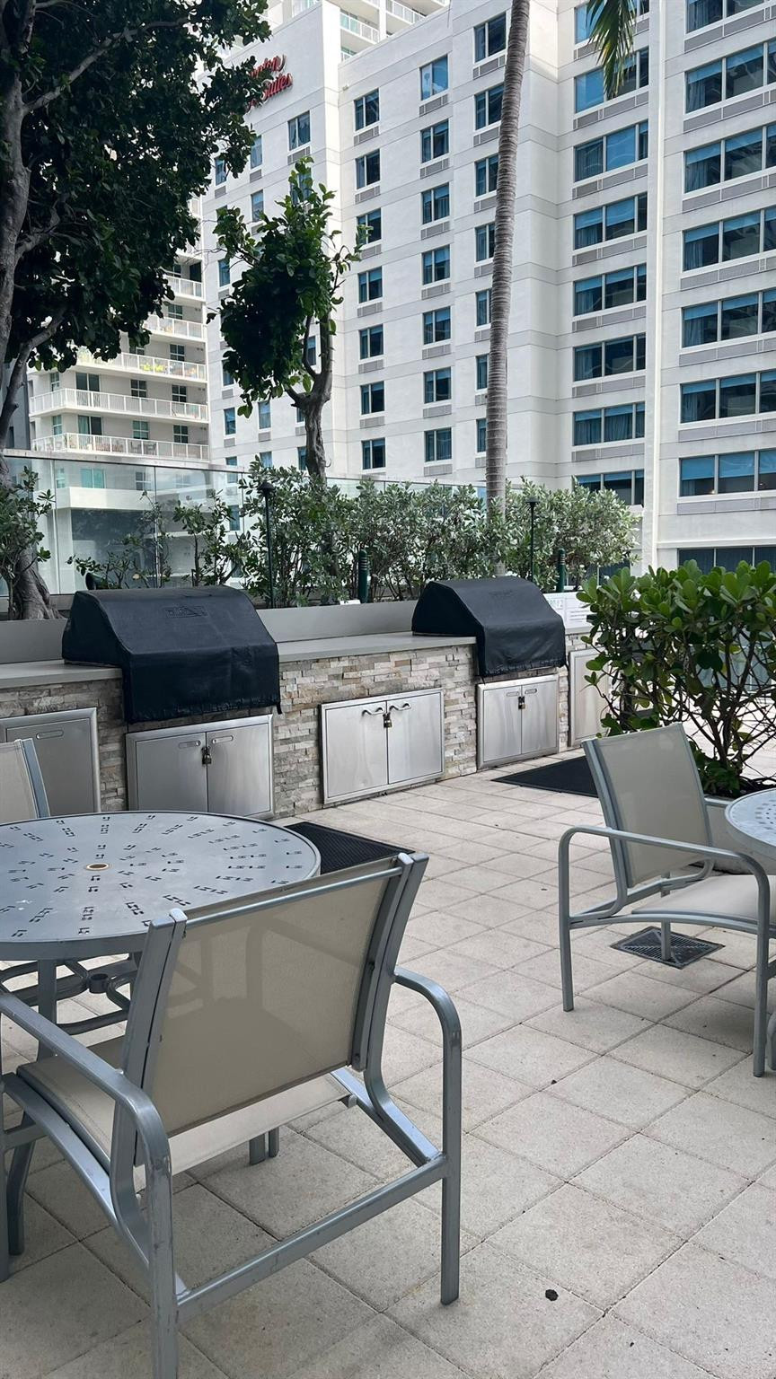 79 Southwest 12th Street, Unit 2908S Miami, FL 33130 - Photo 7 of 29 a view of a patio with couches and potted plants