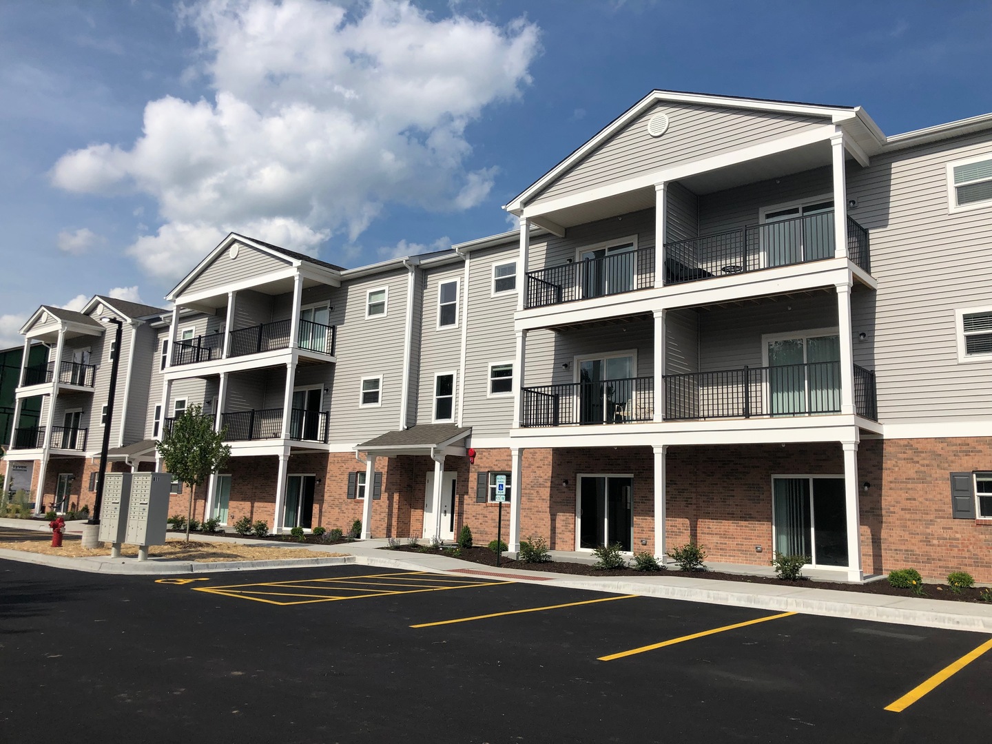 a front view of a building