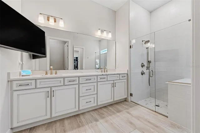 a view of a storage in a room