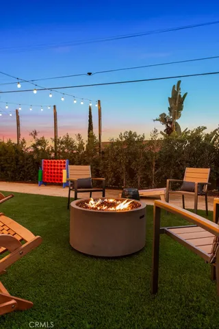 a outdoor view with a sitting space