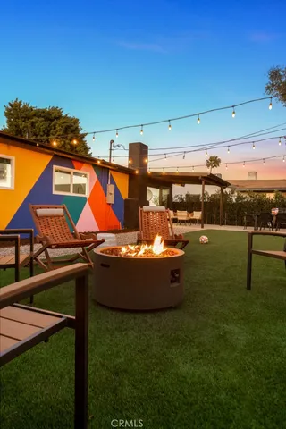 a view of outdoor space with seating area