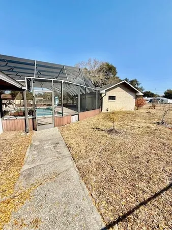 a view of a house with a outdoor space
