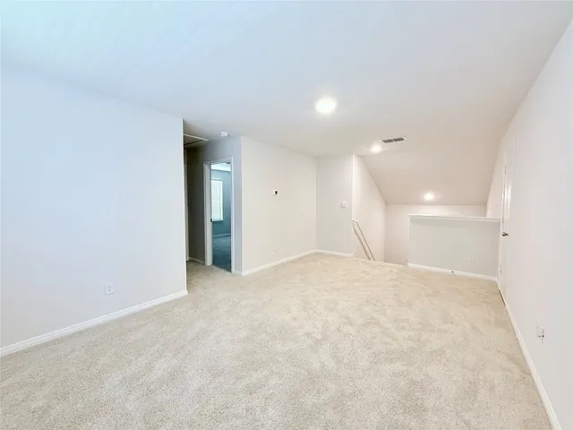 an empty room with closet