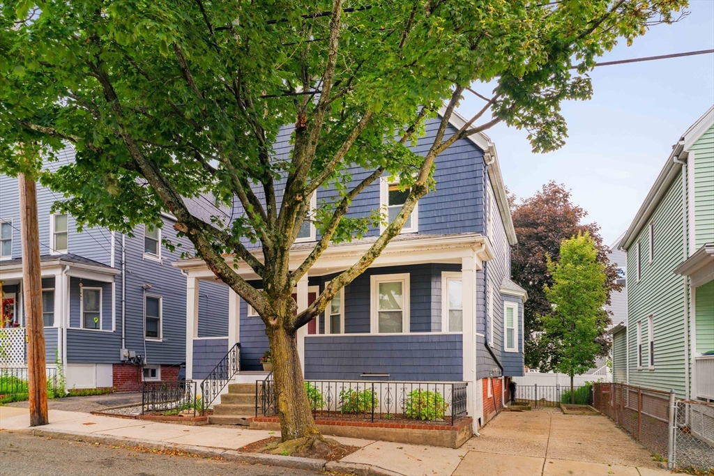 52 Victoria Street, Unit B Somerville, MA 02144 - Photo 30 of 32 a front view of a house with a tree