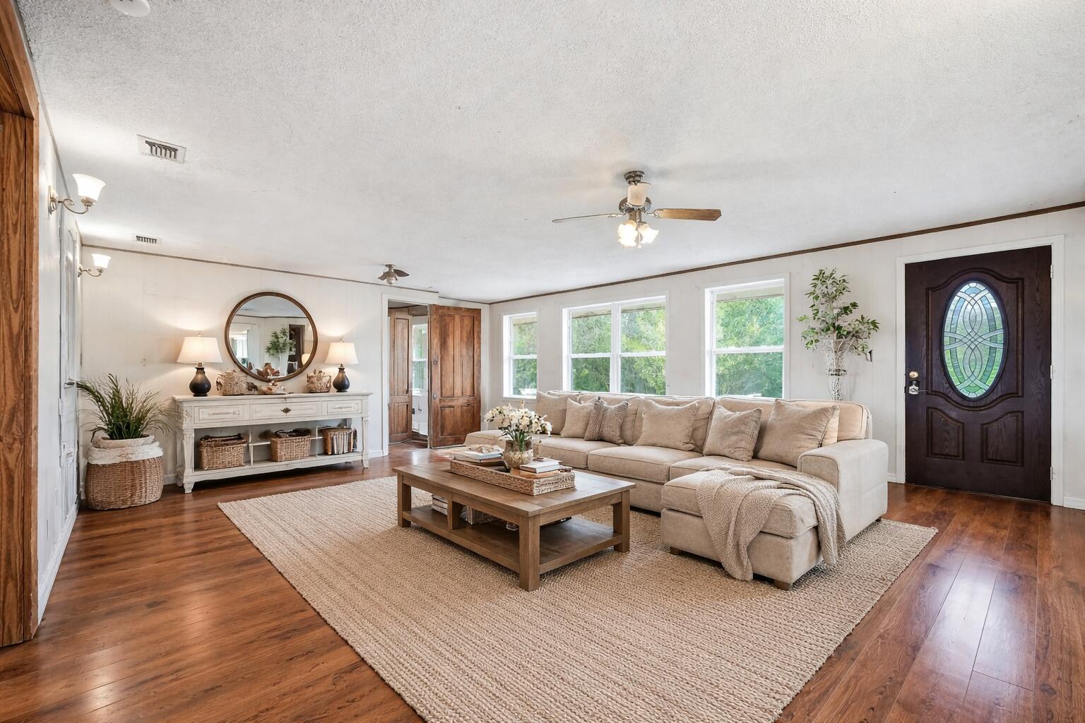 4758 Boutwell Road Laurel Hill, FL 32567 - Photo 4 of 20 a living room with furniture and a large window