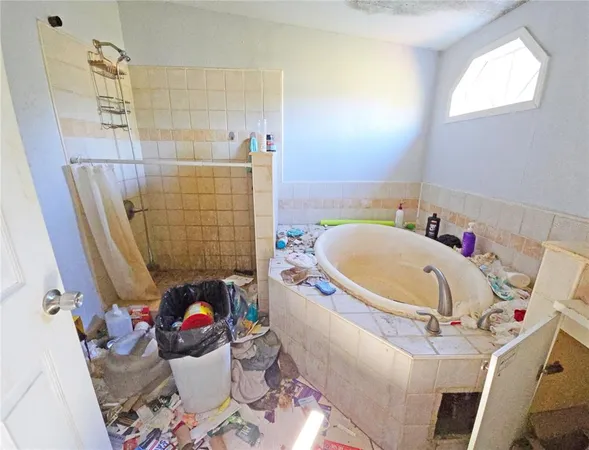 a bathroom with a sink and a tub