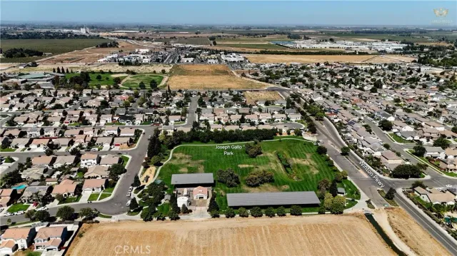 an aerial view of a city