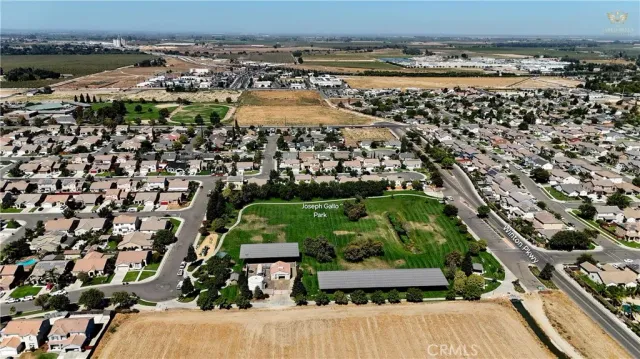 an aerial view of a city