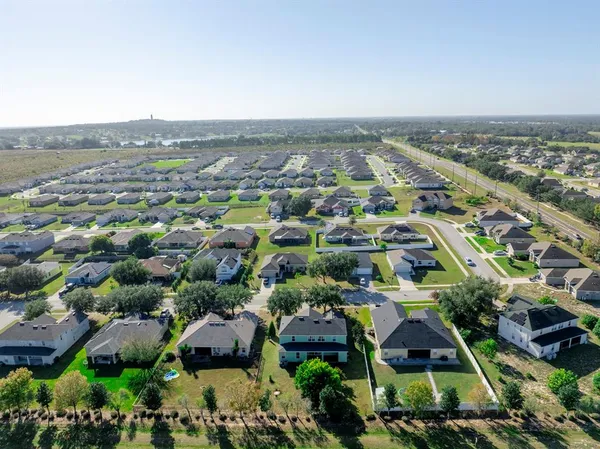 an aerial view of multiple house