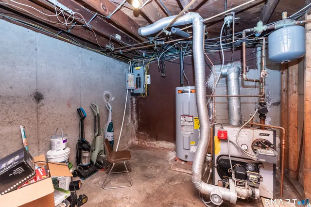a view of a storage room with gym equipment