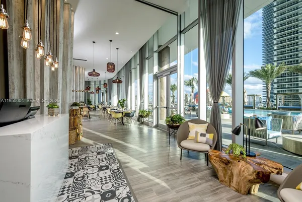 a outdoor space with furniture