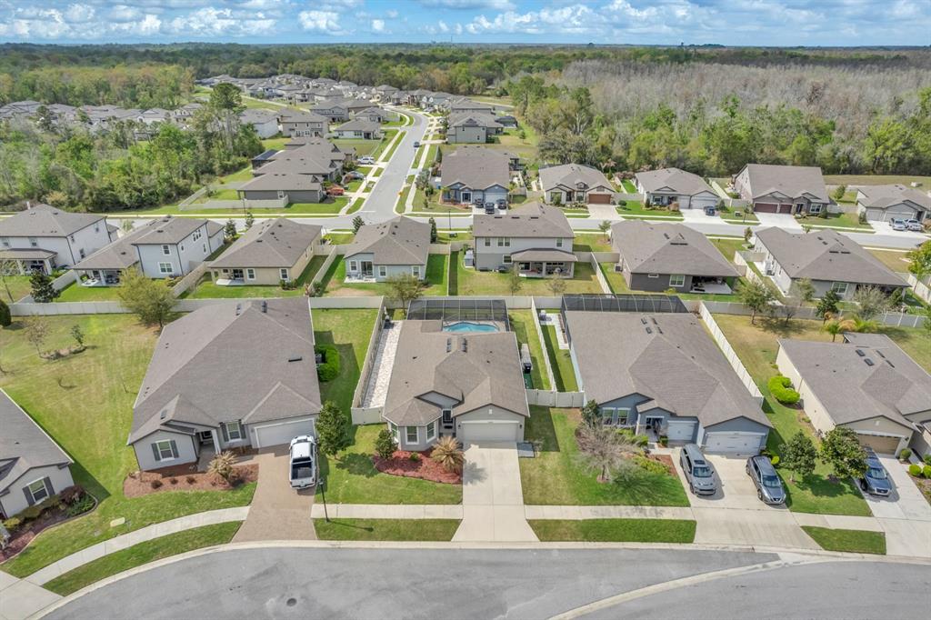 12653 Palapa Loop Spring Hill, FL 34610 - Photo 30 of 33 an aerial view of residential houses with outdoor space and swimming pool