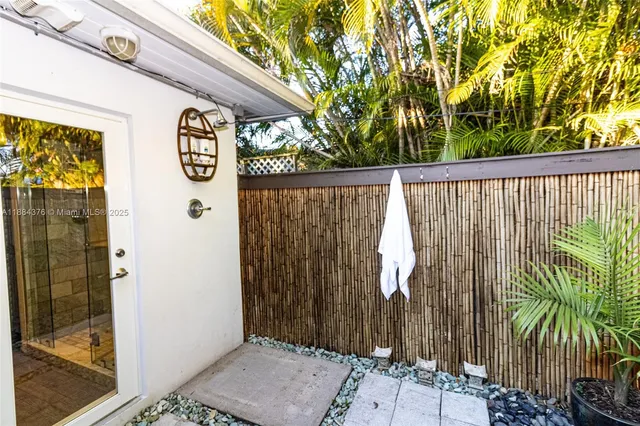 a view of outdoor space with garden