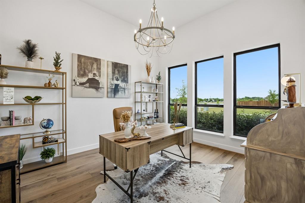 1908 Lotus Court Haslet, TX 76052 - Photo 23 of 40 Dedicated Office With Pond Views At The Front Of The Home