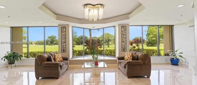 an aerial view of residential building with outdoor space