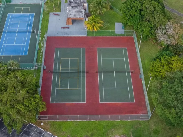 an aerial view of multiple house