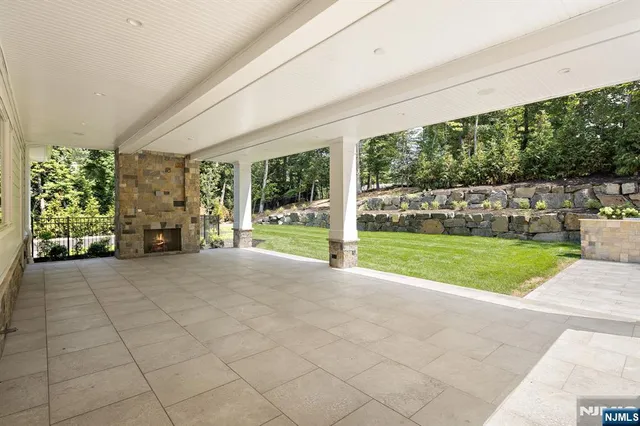 a view of a garden with potted plants