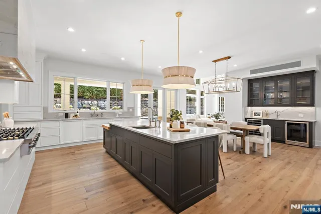 a kitchen with lots of counter top space