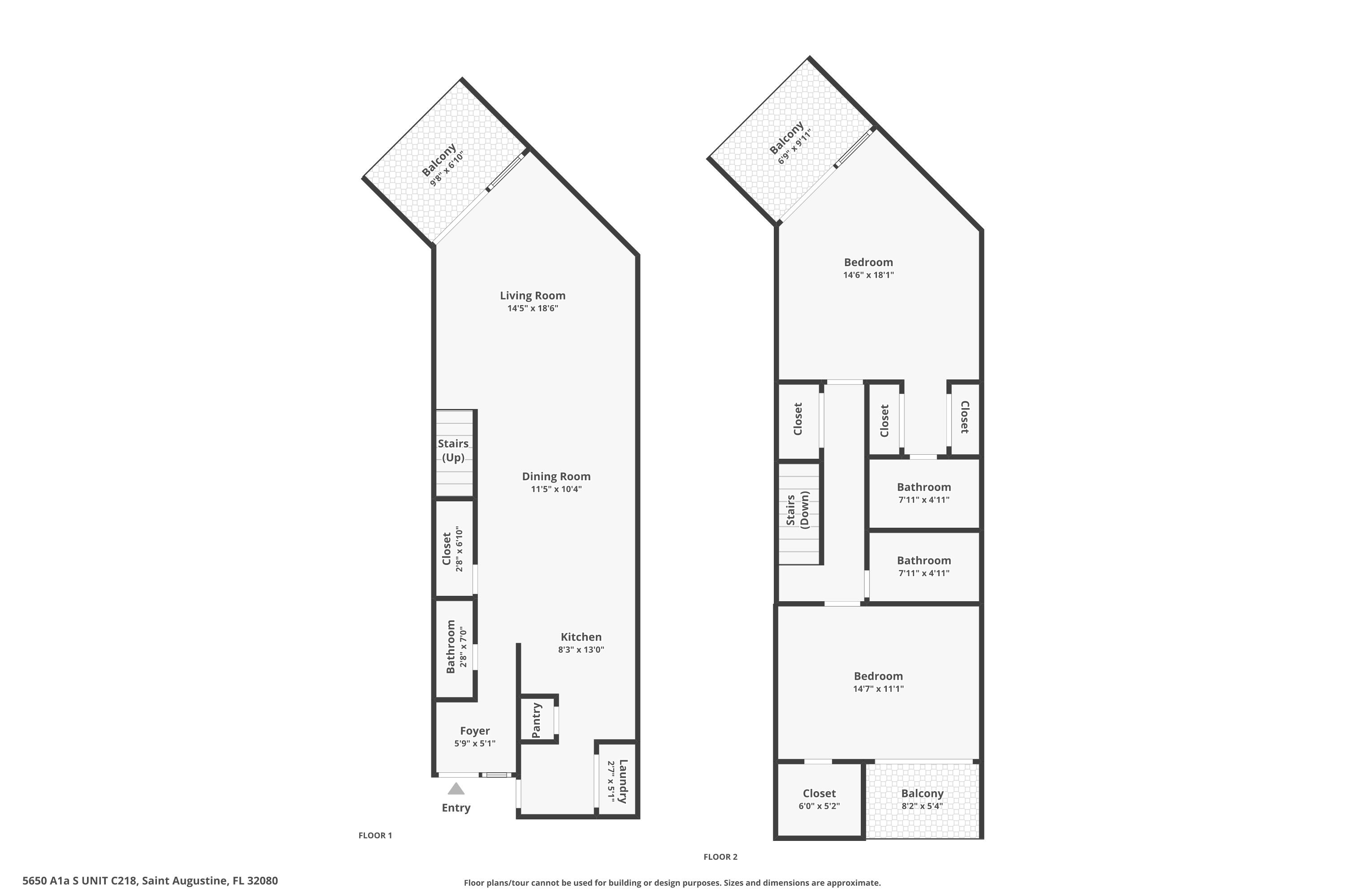 5650 A1A South, Unit C218 St. Augustine, FL 32080 - Photo 75 of 77 a picture of a building with a floor plan