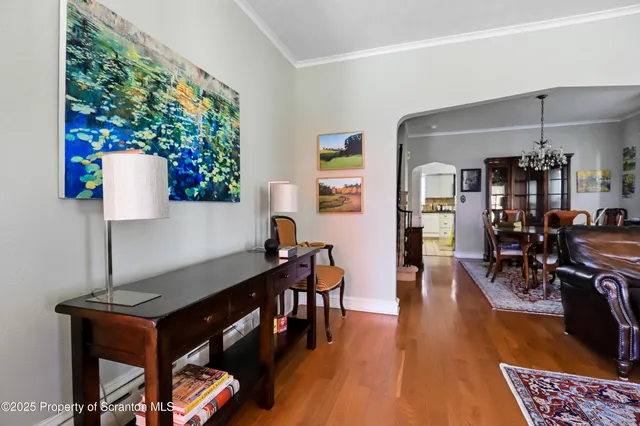 a living room with furniture and a couch