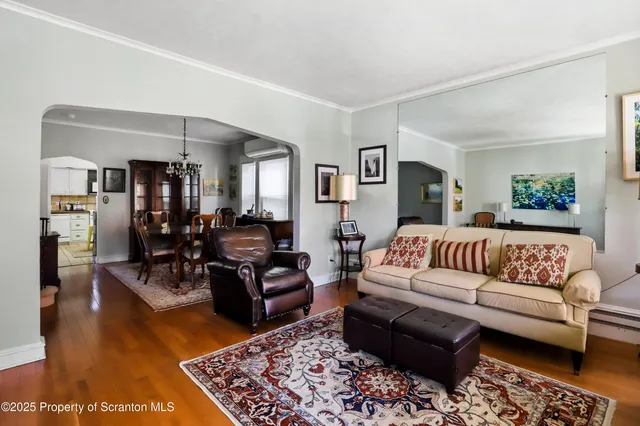 a living room with furniture and a couch
