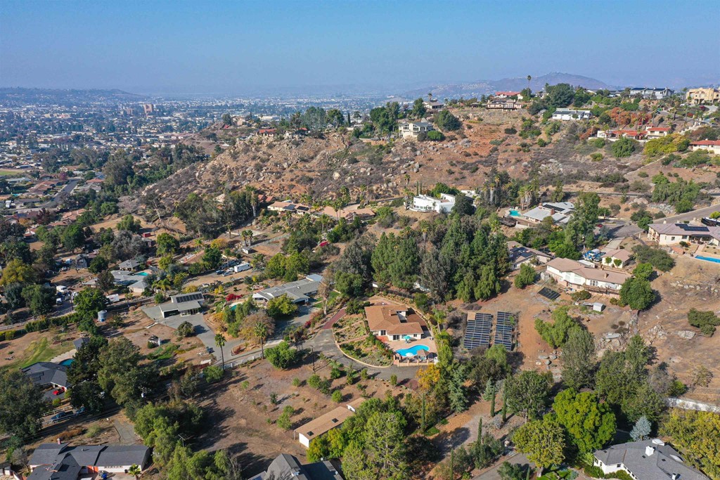 1188 Crystal Lane El Cajon, CA 92020 - Photo 24 of 26 an aerial view of house with yard and mountain view in back
