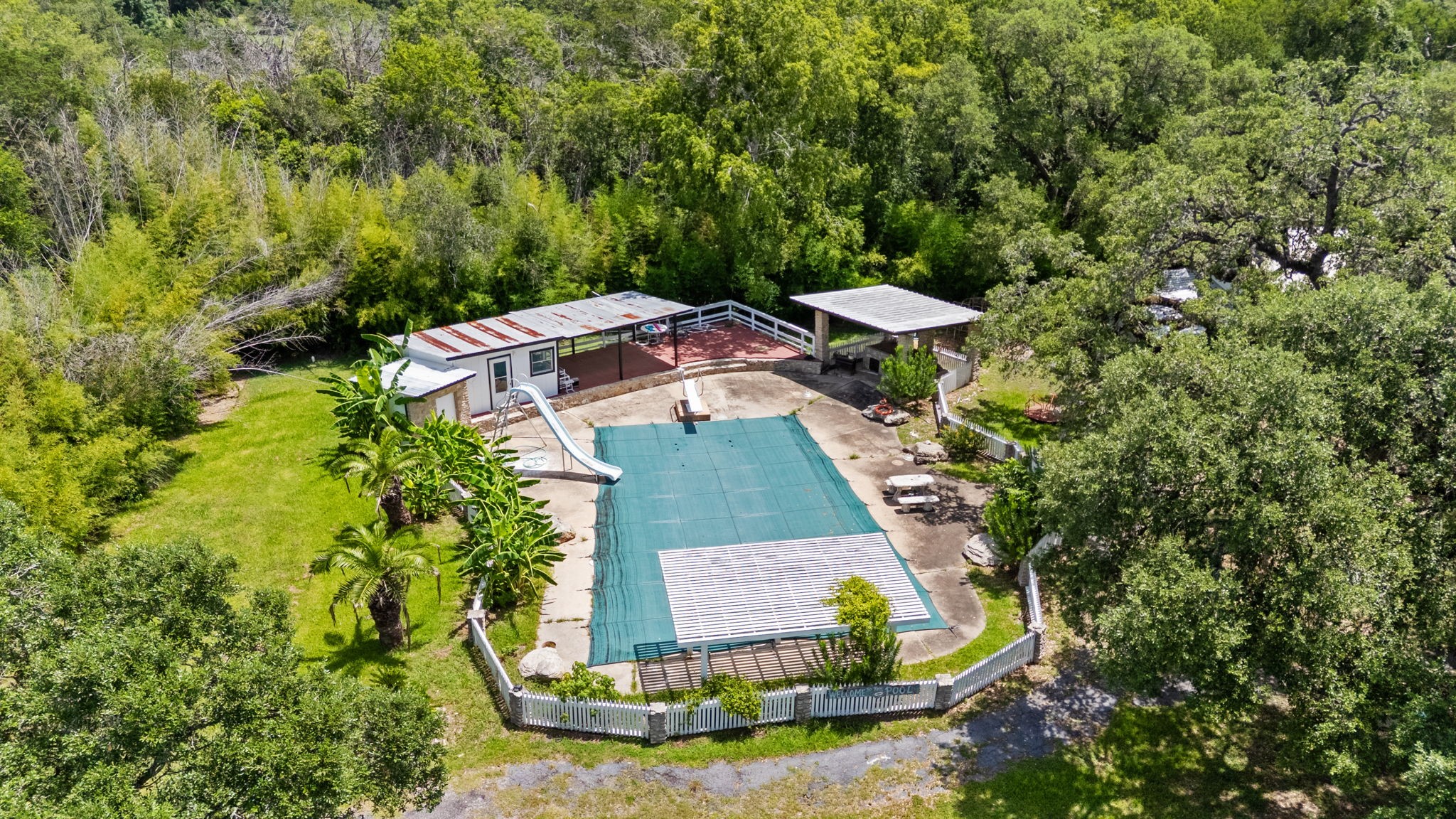 3541 Highway 159 La Grange, TX 78945 - Photo 38 of 38 Aerial view of the pool area and its surroundings.
