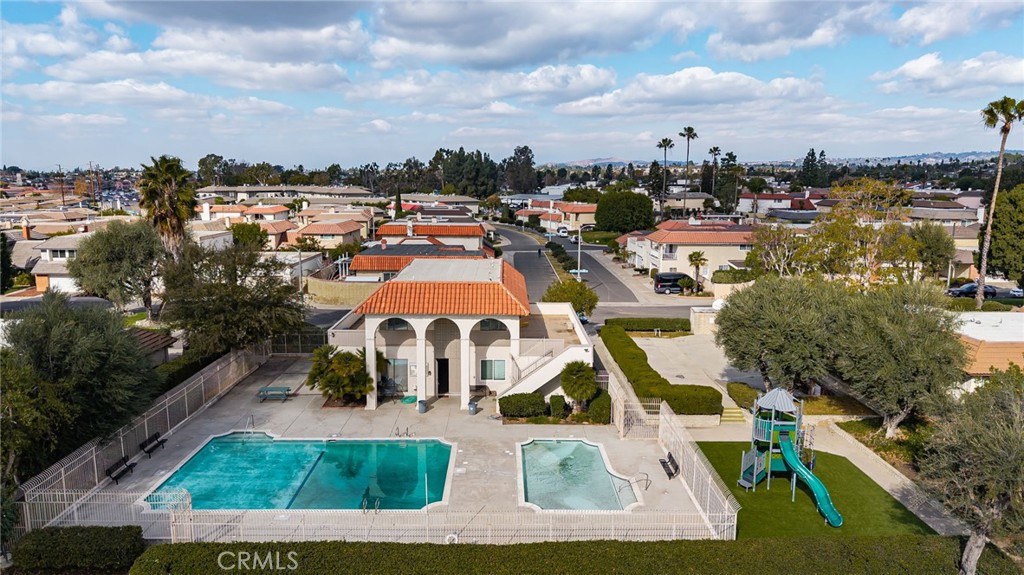 8242 Baldwin Circle Buena Park, CA 90621 - Photo 43 of 44 an aerial view of residential houses with outdoor space
