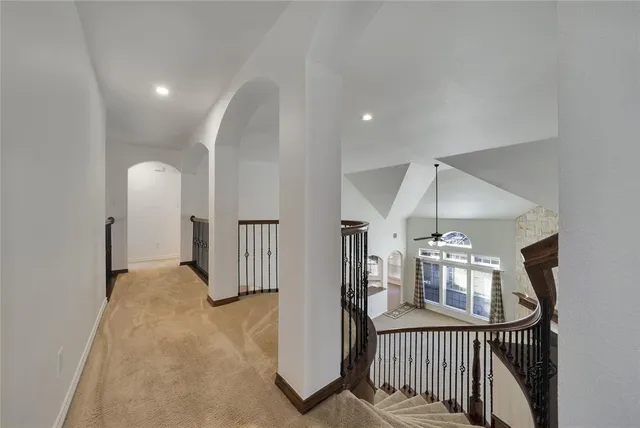 en view interior of a house with wooden floor