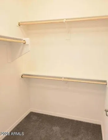 a view of small space with racks on the wall