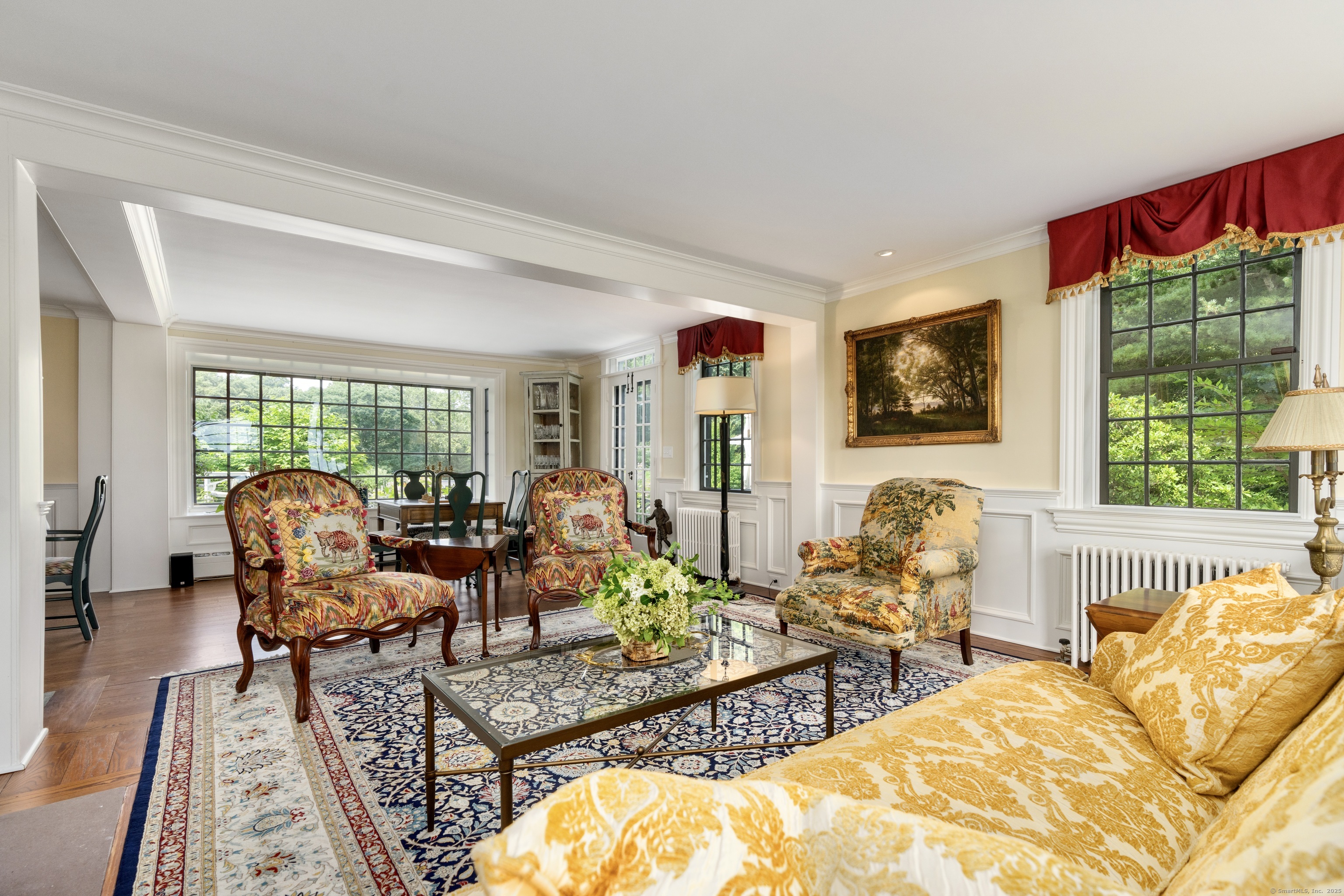 117 Elys Ferry Road Lyme, CT 06371 - Photo 11 of 40 a living room with furniture fireplace and window