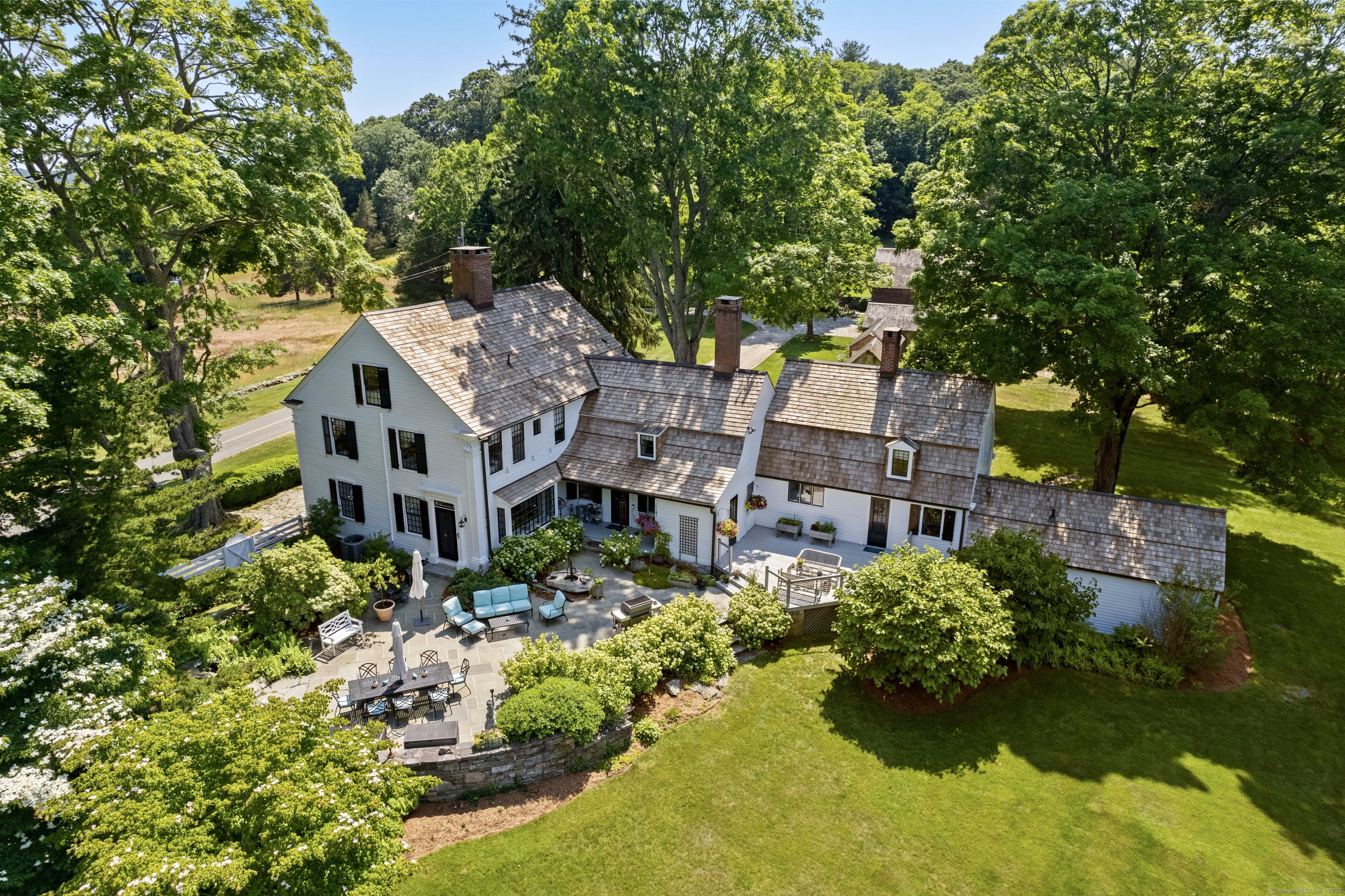 117 Elys Ferry Road Lyme, CT 06371 - Photo 2 of 40 a view of a house with a big yard plants and large trees