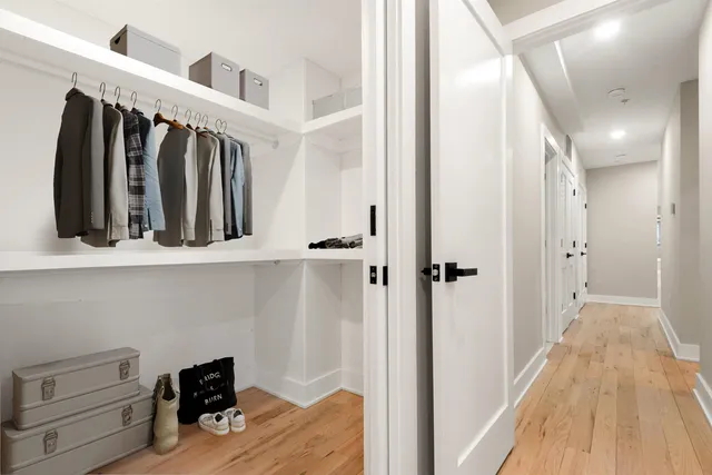 a view of a walk in closet