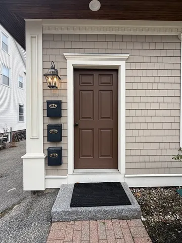 a view of a entryway door front of house