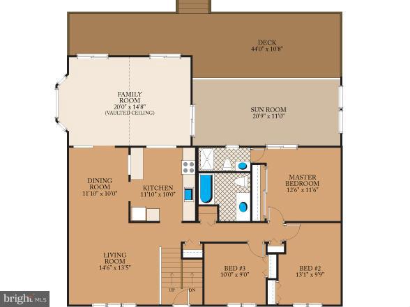 7314 Husky Lane Springfield, VA 22151 - Photo 29 of 30 Main Level Floor Plan
