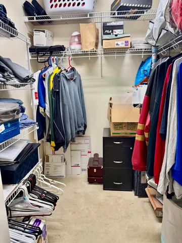 a garden view with a seating space