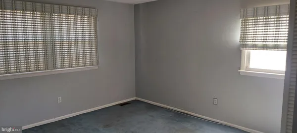 a view of a small space with a window