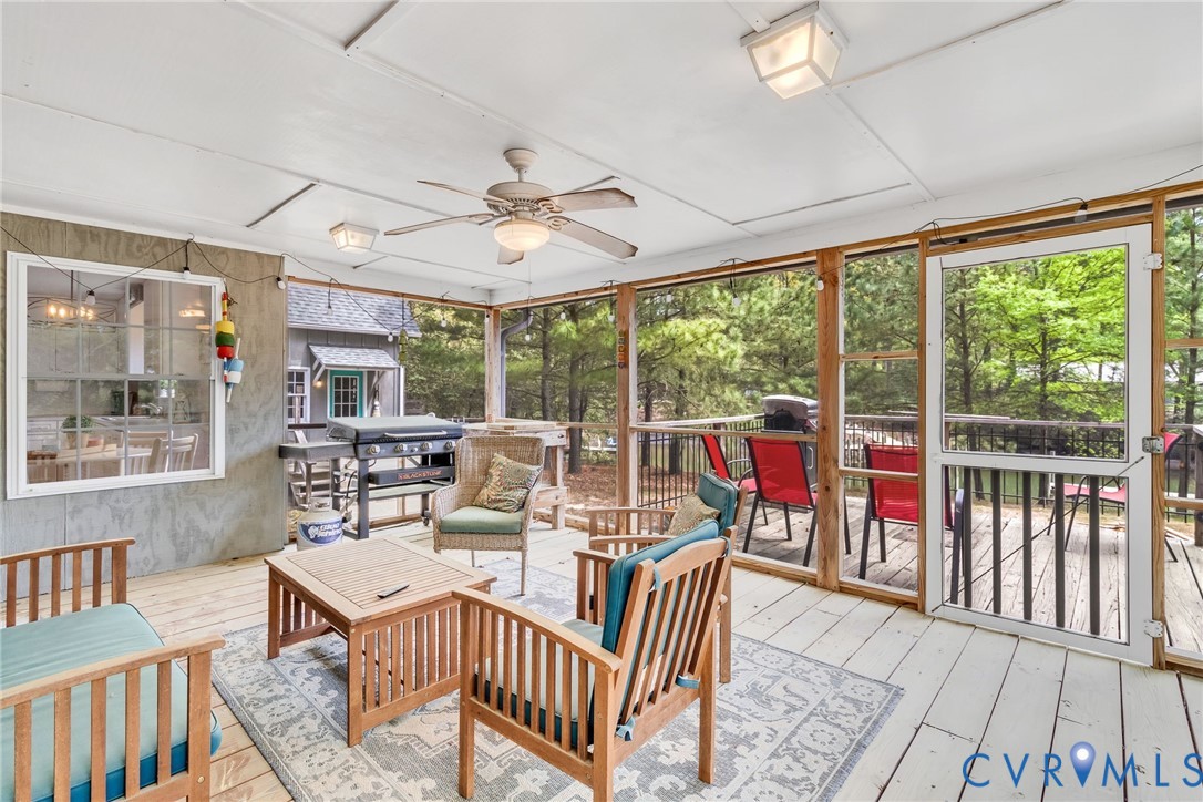 193 Deep Water Lane Reedville, VA 22539 - Photo 21 of 84 The property features a screened porch with a ceil
