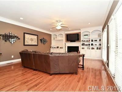 16621 Turtle Point Road Charlotte, NC 28278 - Photo 9 of 16 a living room with furniture and a fireplace