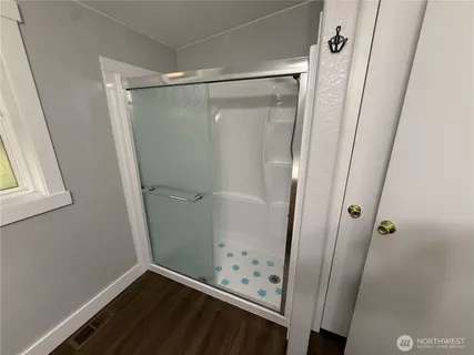 an empty room with a window