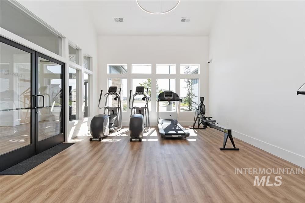 744 South Calhoun Lane Star, ID 83669 - Photo 31 of 34 Exercise area with a towering ceiling