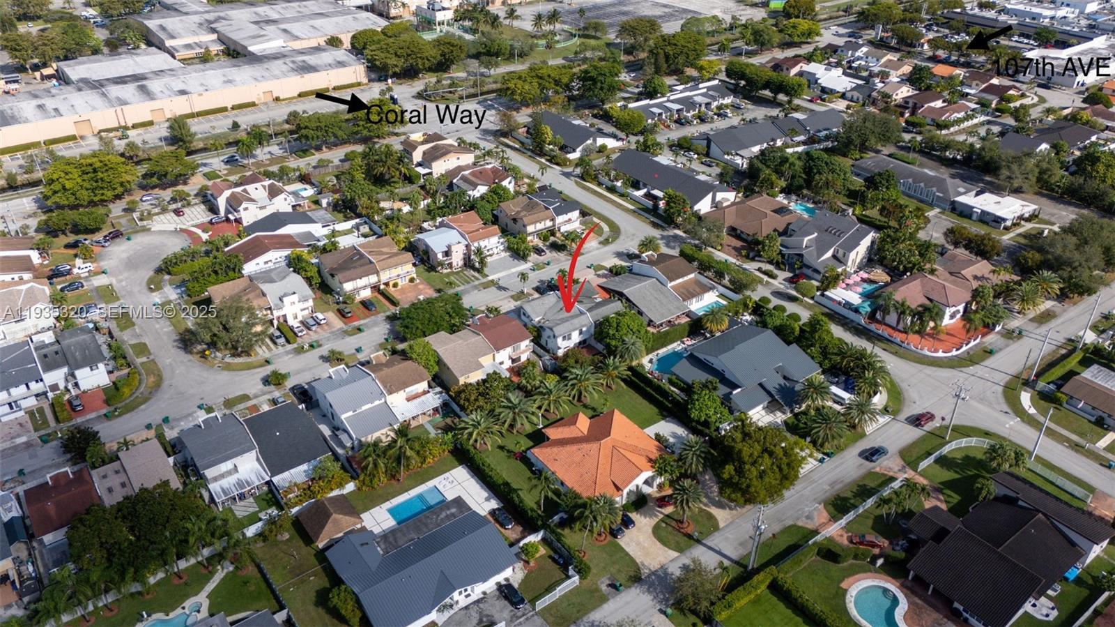 10922 Southwest 25th Street Miami, FL 33165 - Photo 33 of 33 an aerial view of residential houses with outdoor space