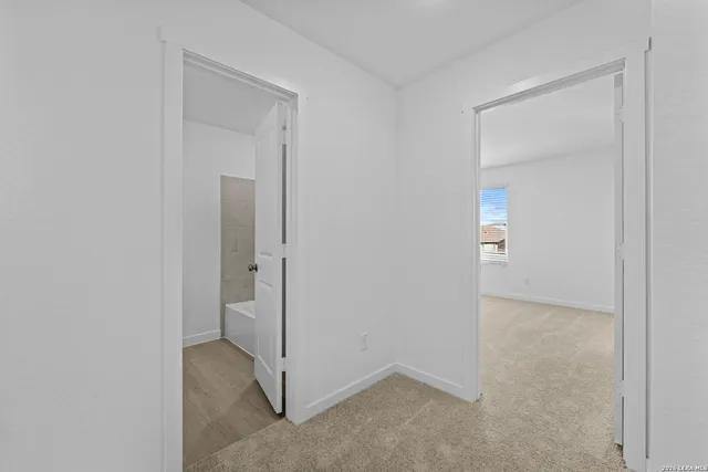 an empty room with a window