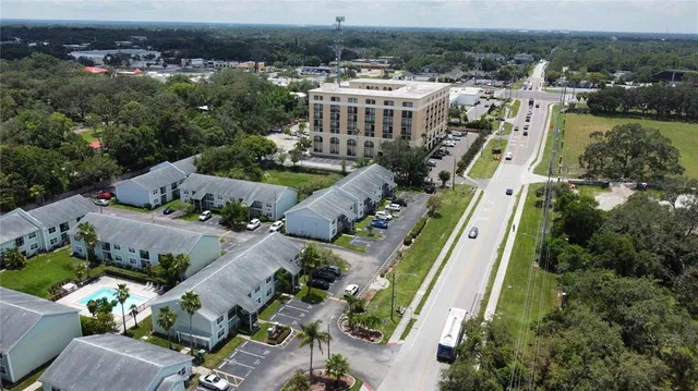 an aerial view of multiple house