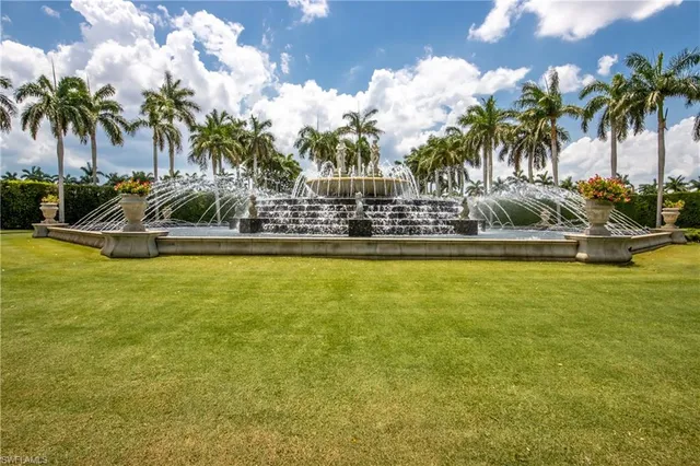 a park with water view