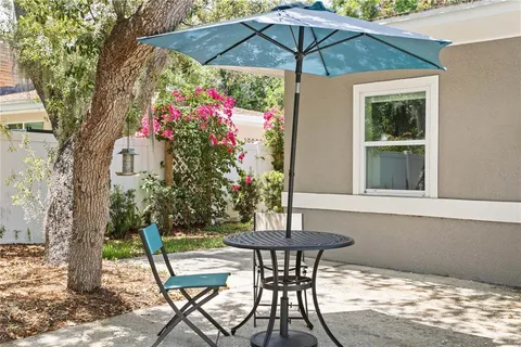 a house view with a seating space