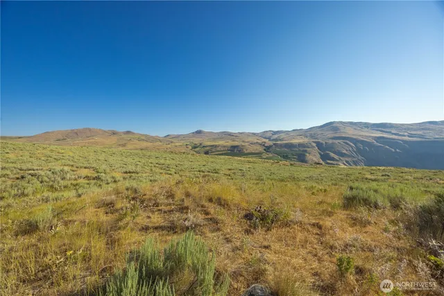 a view of mountain and a yard