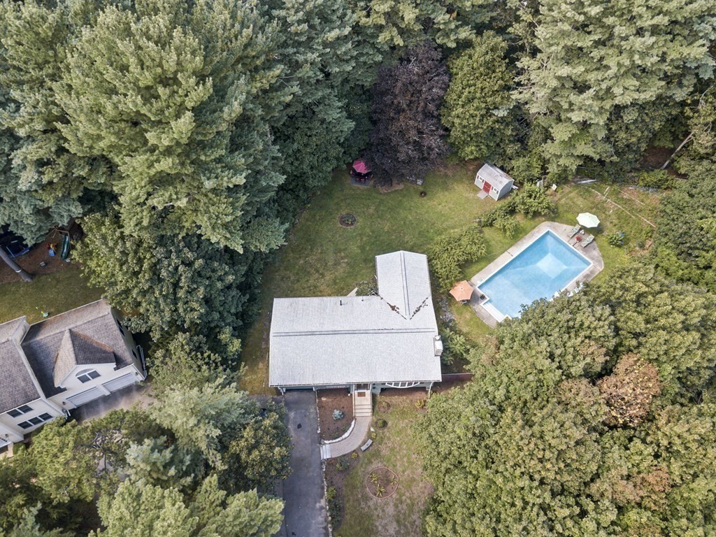 545 Potter Road Framingham, MA 01701 - Photo 40 of 42 an aerial view of a house with outdoor space and street view