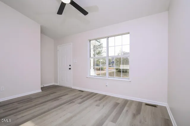 an empty room with a window