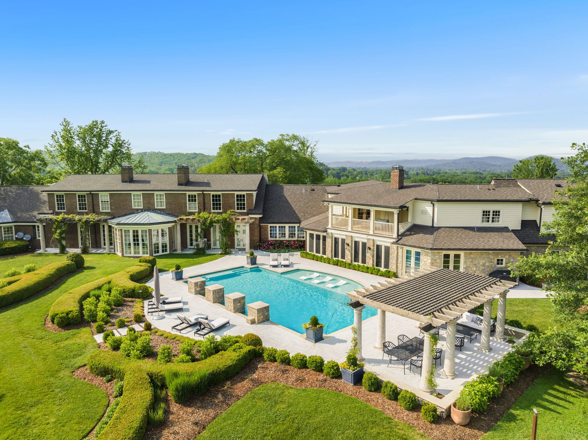 1577 Moran Road Franklin, TN 37069 - Photo 2 of 70 an aerial view of a house with swimming pool garden and patio